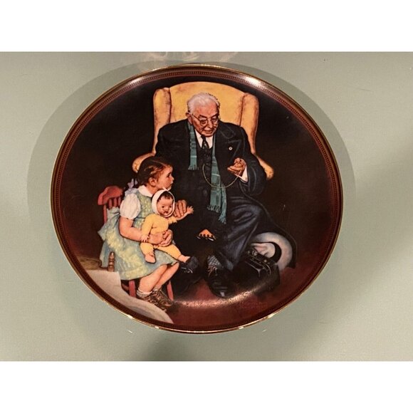 NORMAN ROCKWELL Other - Norman Rockwell Ones We Love 1988 Knowles Collectors Plate Tender Loving Care